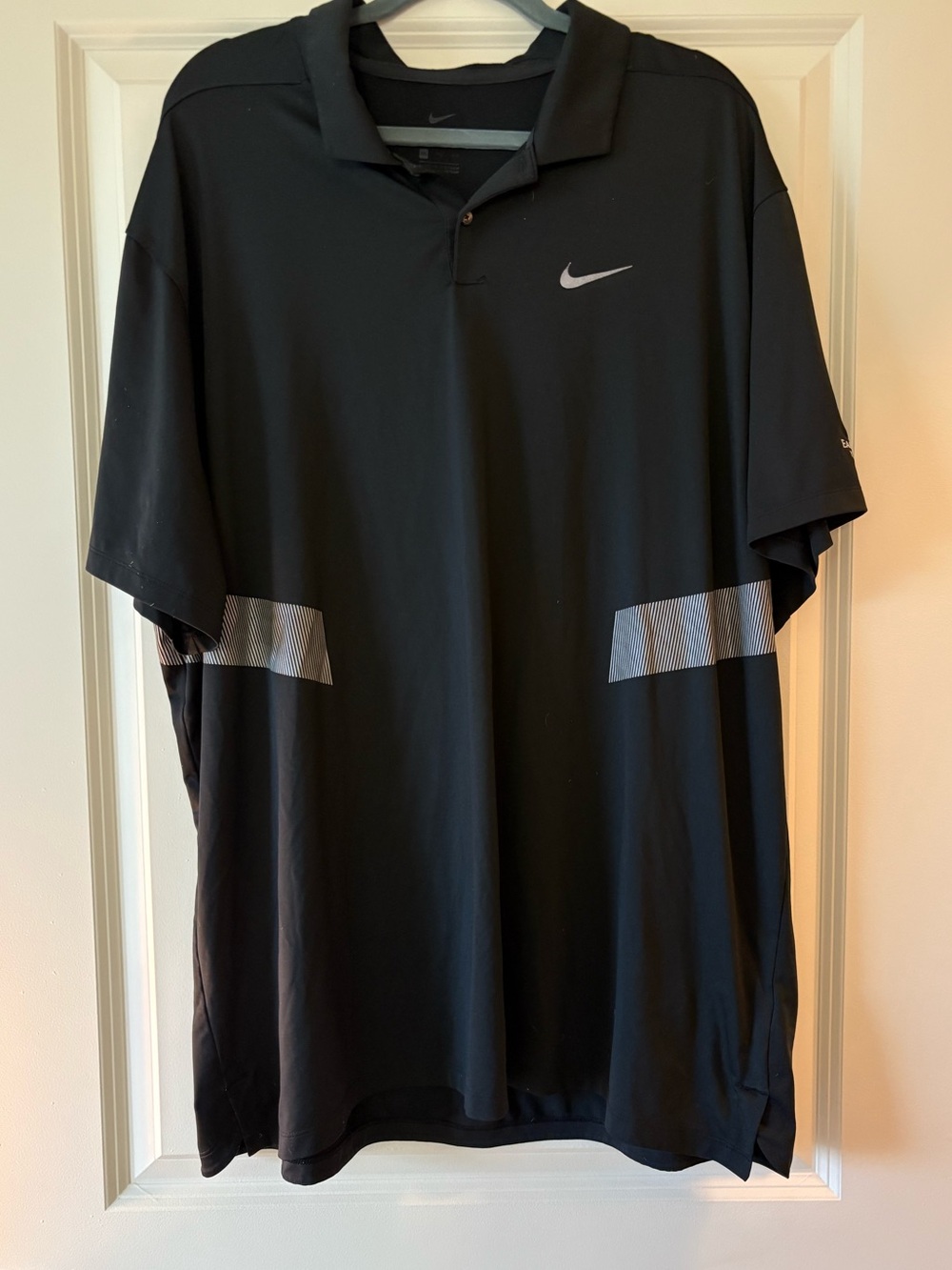 Nike Men’s Black Polo with Reflective Swoosh